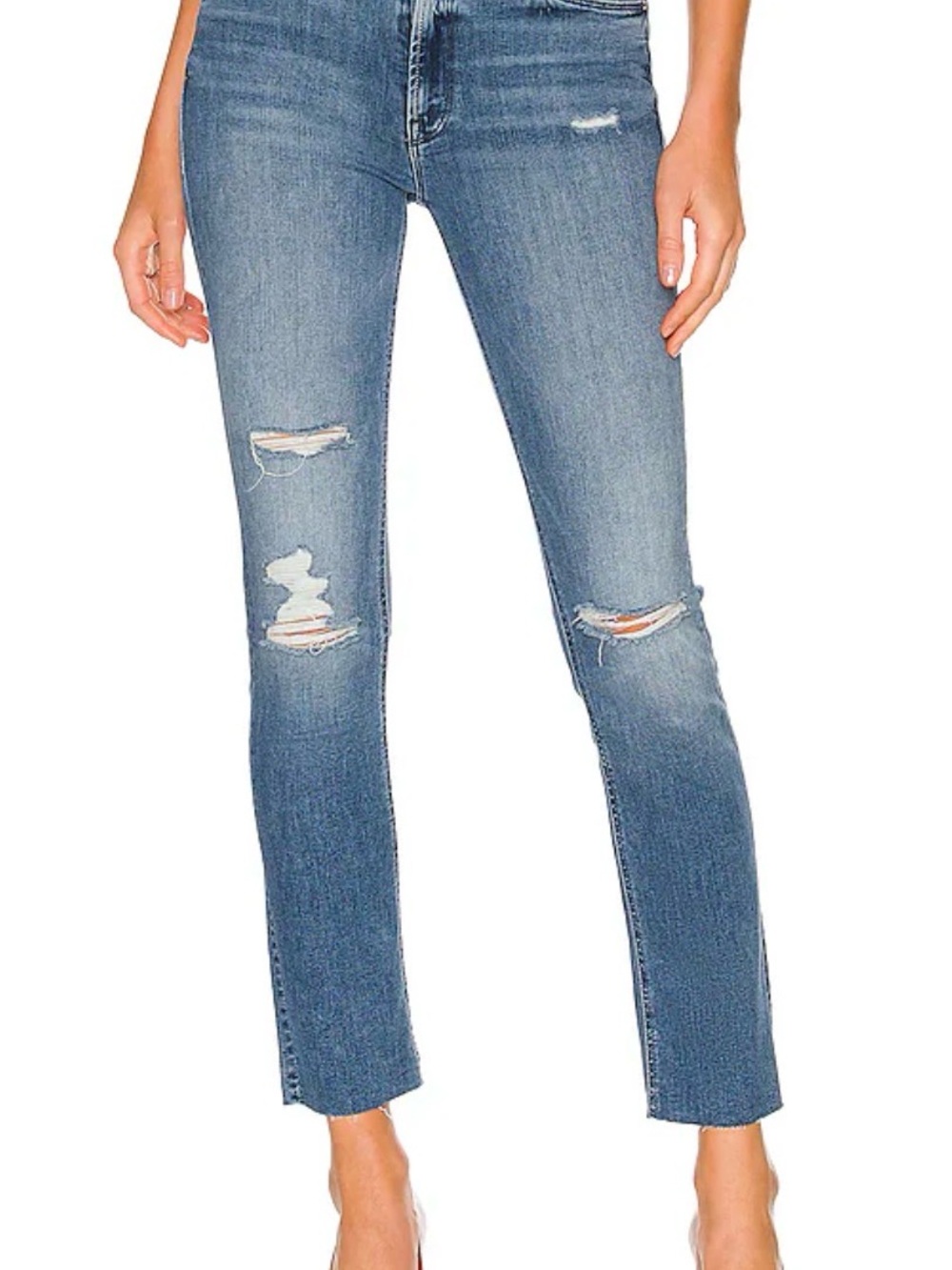 Mother - Mid Rise - Dazzler - Ankle Fray - Weekend Wash